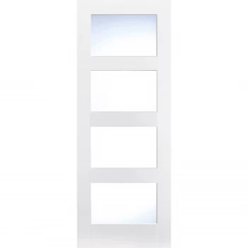 Shaker Internal Glazed Primed White 4 Lite Door - 838 x 1981mm