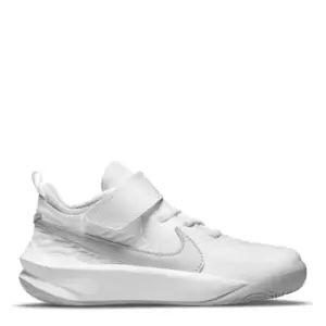 Nike Team Hustle Child Boys Basketball Trainers - Silver