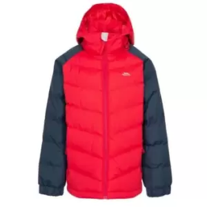Trespass Childrens Boys Sidespin Waterproof Padded Jacket (3/4 Years) (Red/Black)