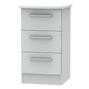 Robert Dyas Fourisse Ready Assembled 3-Drawer Bedside Table