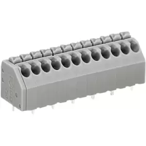 Wago 250-202 2 Pole 3.5mm 8A 45° Push Button PCB Terminal Block Grey