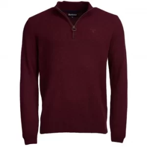 Barbour Mens Tisbury 1/2 Zip Ruby Large