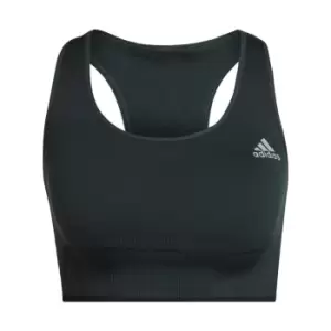 adidas Running Medium-Support Seamless Merino Wool Bra Wo - Shadow Green / Black