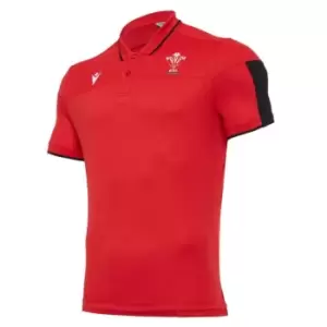 Macron Wales Polo Shirt Mens - Red