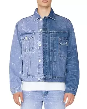 Frame Cole Duo Slim Fit Half and Half Denim Shirt