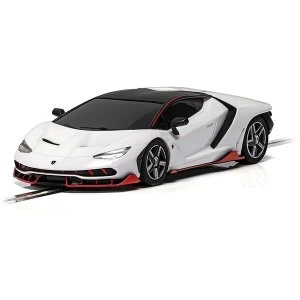 White Lamborghini Centenario Scalextric Car