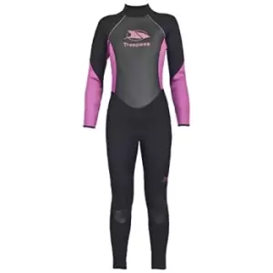 Trespass Womens Aquaria Long Wetsuit Black/Pink Small