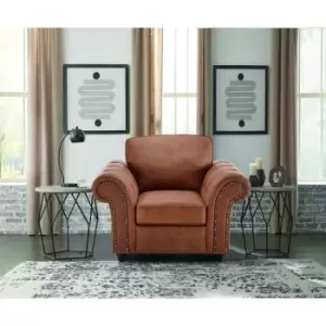 Oakana Luxury Bonded Leather Armchair Sofa Brown