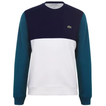 Lacoste Box Colour Block Crew Sweater - Blue