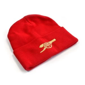 Arsenal Core Cannon Knitted Turn Up Hat Red