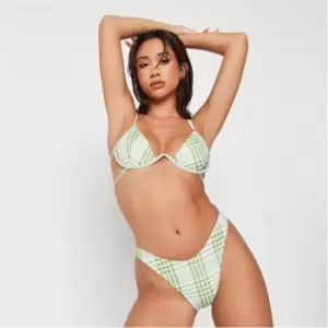 Missguided Check Underwire Bikini Top - Multi