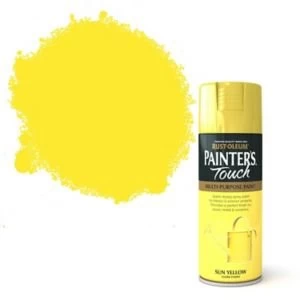 Rust-Oleum Painter's touch Sun yellow Gloss Multi-surface Decorative spray Paint 400ml