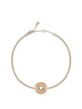 Radley Gold Plated Sterling Silver Crystal Heart Ladies Bracelet