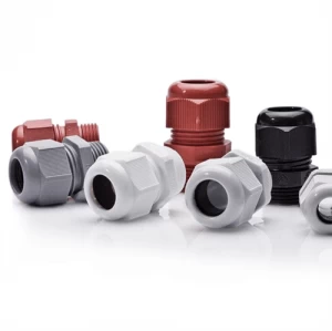 Zexum M16 IP68 Nylon Cable Gland with Locknut - Red