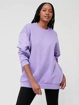 adidas Sportswear All Szn Crew Sweatshirt - Violet, Violet, Size L, Women