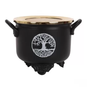 Tree of Life Cauldron Resin Incense Burner