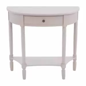 Interiors By Ph Console Table Half Moon / Single Drawer Vintage Grey