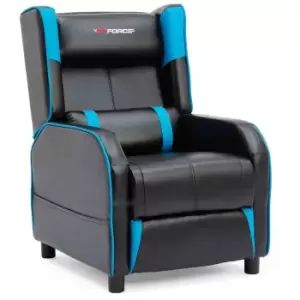 Ranger X Pushback Recliner Chair - Black and Blue