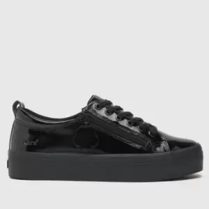 Kickers Black Tovni Stack Fleur Girls Youth Shoes