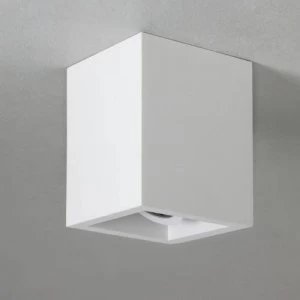 LED 1 Light Square Adjustable Surface Mounted Downlight Plaster, GU10