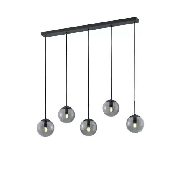 Balini Modern 5 Light Bar Pendant Ceiling Light Anthracite, Wiz Connected