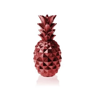 Red Metallic Medium Pineapple Candle