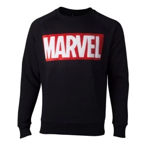 Marvel Comics - Chenille Logo Mens Large Sweater - Black