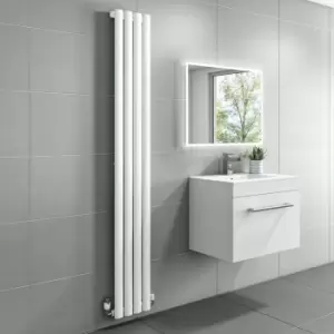 White Vertical Single Panel Radiator 1600 x 240mm - Margo