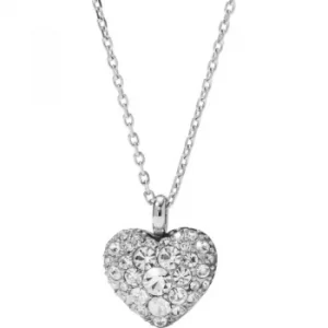 Ladies Fossil Stainless Steel Vintage Motifs Heart Necklace