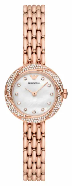 Emporio Armani AR11474 Womens Mother-of-Pearl Dial Rose Watch