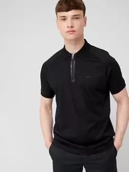 BOSS Philix Regular Fit Polo Shirt - Black, Size 2XL, Men