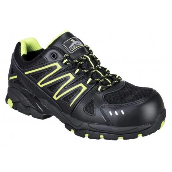 Portwest Compositelite Vistula Safety Trainers FC67LGR47 Colour: Lime Green