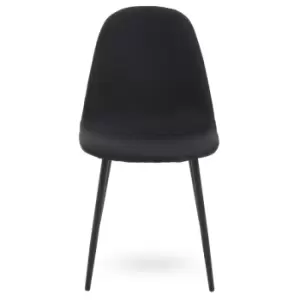 Interiors By Ph Black Fabric Dining Chair