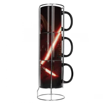 Kylo Lightsaber (Star Wars) 3 Stackable Mugs