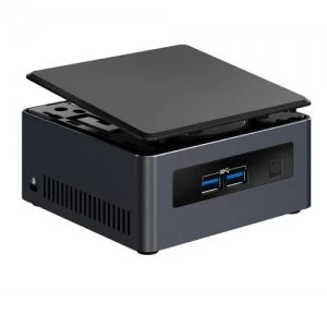 Intel NUC BLKNUC7I3DNH3E PC/workstation barebone i3-7100U 2.4 GHz UCFF Black BGA 1356