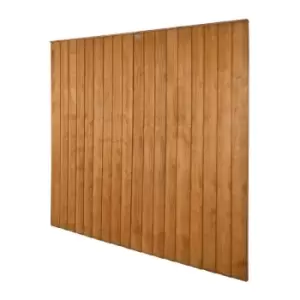 Forest Garden - Forest 6' x 6' Vertical Closeboard Fence Panel (1.83m x 1.85m) - Golden Brown