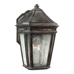 Outdoor IP44 Wall Light Weathered Chestnut LED E27 75W