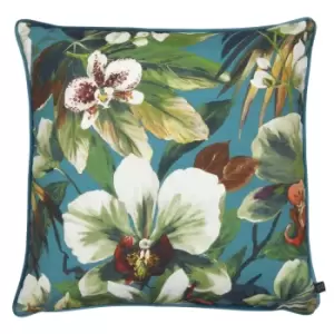 Prestigious Textiles Moorea Floral Cushion Cover (55cm x 55cm) (Pacific Blue/Green)