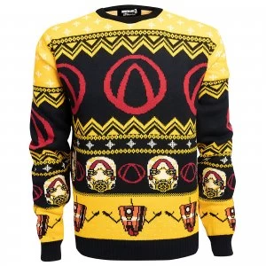 Borderlands Lock Load Loot Christmas Knitted Jumper- Black - L