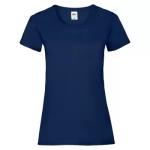 Fruit Of The Loom Ladies/Womens Lady-Fit Valueweight Short Sleeve T-Shirt (Pack Of 5) (L) (Navy)