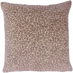 Paoletti - Leo Animal Print Cushion Taupe - Taupe