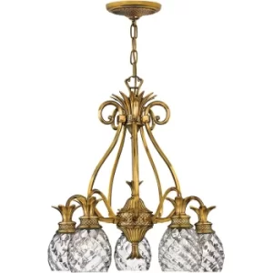 Chandelier Plantation Laiton bruni 56 Cm