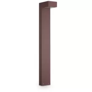 Ideal Lux Sirio - 2 Light Outdoor Bollard Light Coffee IP44