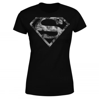 DC Originals Marble Superman Logo Womens T-Shirt - Black