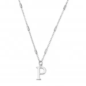 Iconic Initial P Silver Necklace SNCC4040P