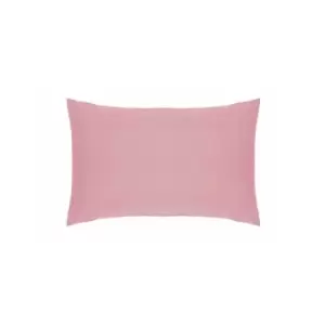 Belledorm Easycare Polycotton Percale 200 Thread Count Housewife Pillow Case, Blush