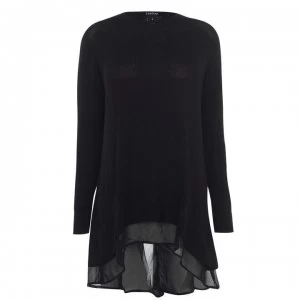 Firetrap Blackseal Fine Knit Lorne Top - Black