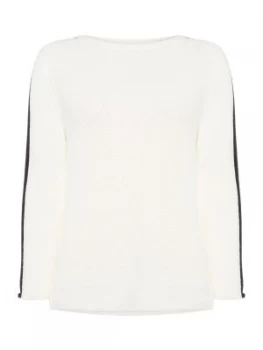 Barbour Catlina Long Sleeve Scoop Neck Jumper White