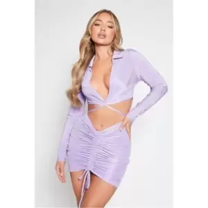 I Saw It First Lilac Plisse Shirt - Purple