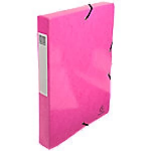 Exacompta Filing Box 59924E Pink Glossy Laminated Card 25 x 4 x 33 cm